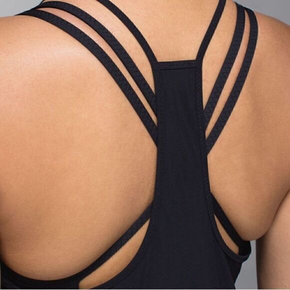 LULULEMON Coastal Tank Secret Garden Black Women’s Size 4 Style W1F95S - Picture 6 of 10